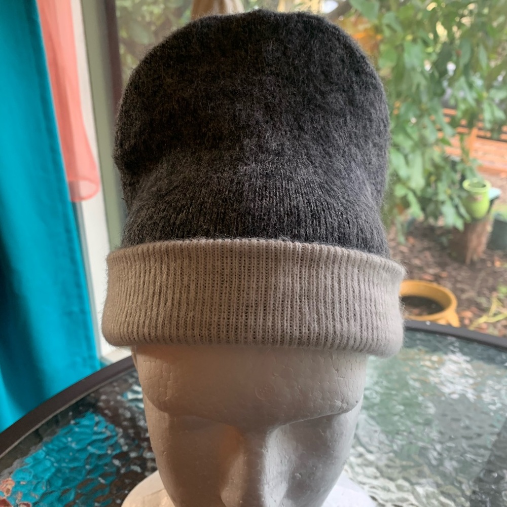 New Beanie cap. Alpaca acrylic & pure alpaca. Reversible double layer.